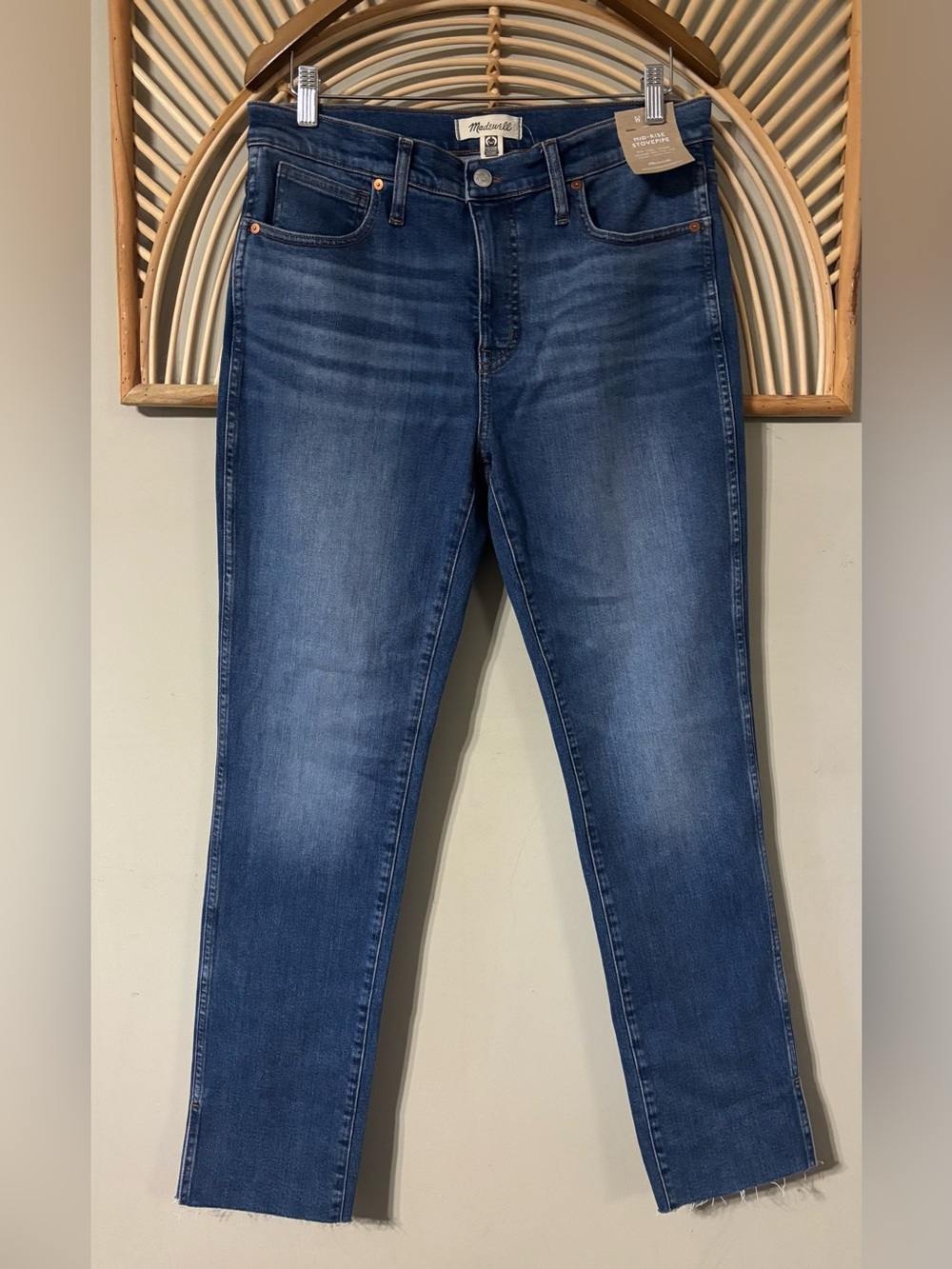 NWT Madewell Mid-Rise Stovepipe Jeans